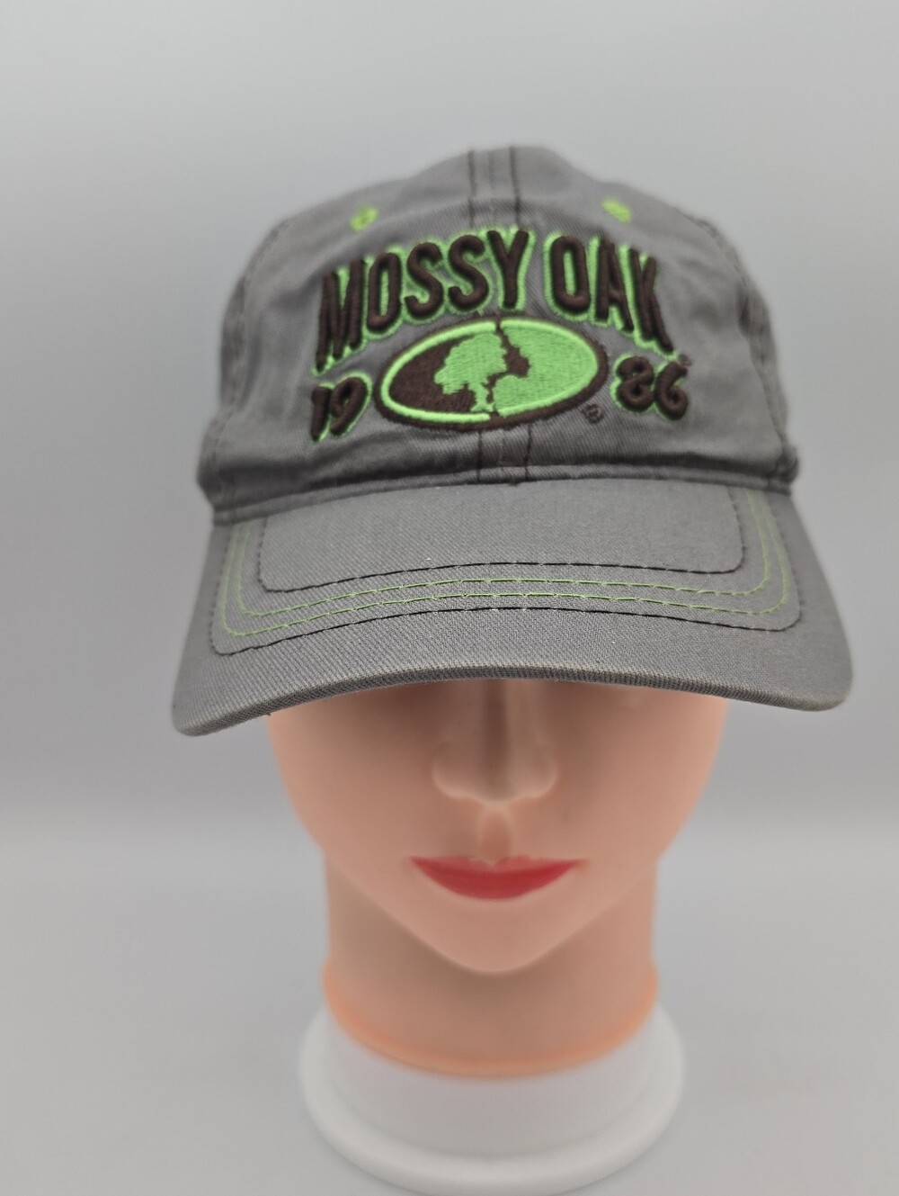 Mossy Oak 1986 Youth Boys Gray Green Embroidered Logo Adjustable Snapback Hat